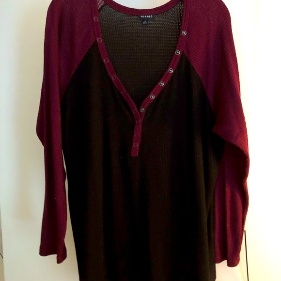 Torrid Thermal waffle knit Henley - Picture 1 of 2